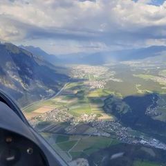 Flugwegposition um 16:34:43: Aufgenommen in der Nähe von Gemeinde Oberperfuss, Österreich in 1658 Meter